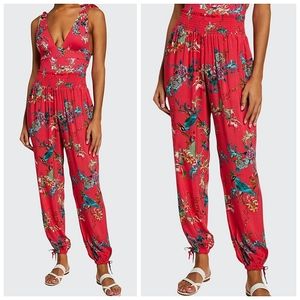 Johnny Was Tropical Pull On Floral Print Pants